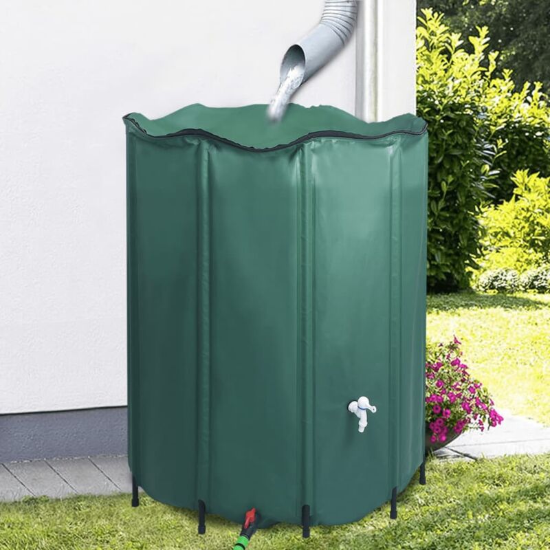 foto del prodotto serbatoio per acqua piovana pieghevole con rubinetto 1000 l vidaxl