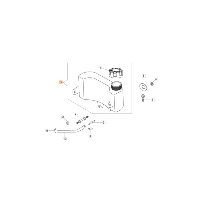 foto del prodotto serbatoio tagliaerba tosaerba modelli g44pk g44tk originale emak l66150436