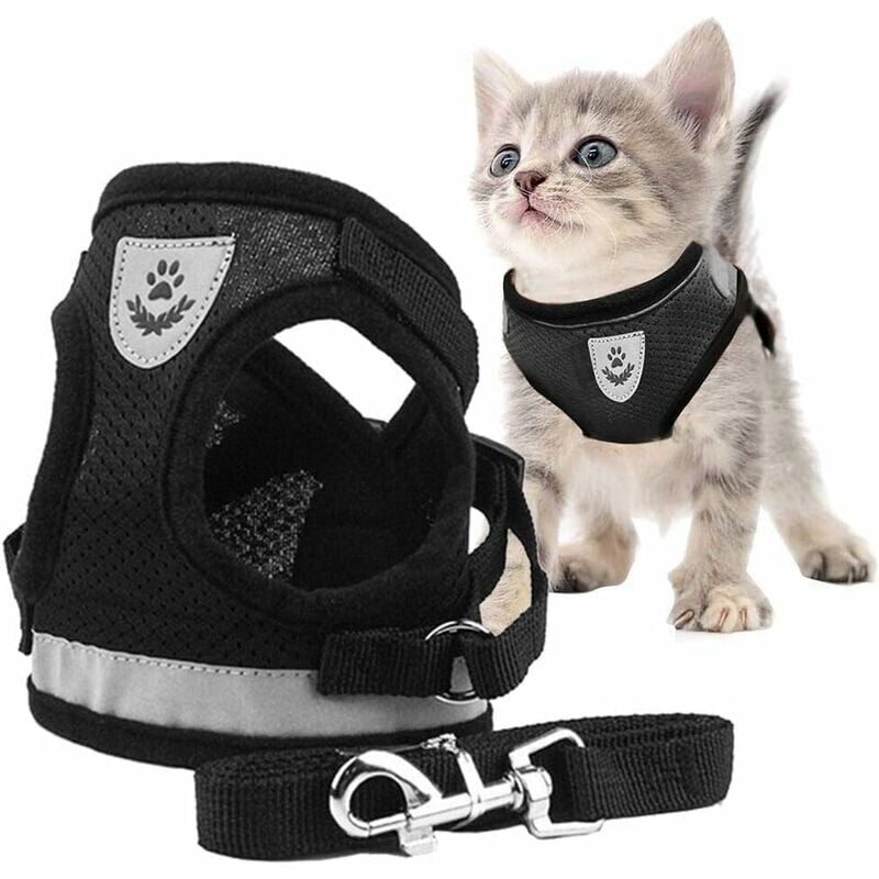 foto del prodotto serbia pettorina per gatti pettorina per gatti con giubbotto riflettente guinzaglio per gatti piccoli cucciolo di gatto che cammina s 