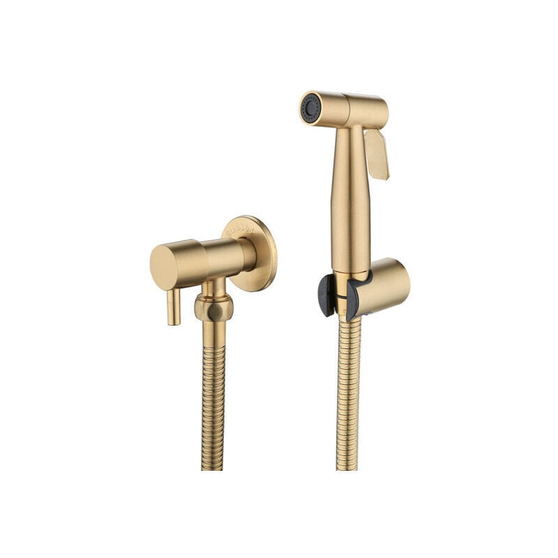 foto del prodotto serbia triom spruzzatore per bidet per wc in acciaio inossidabile, kit spruzzatore per bidet, spruzzatore per rubinetto oro 