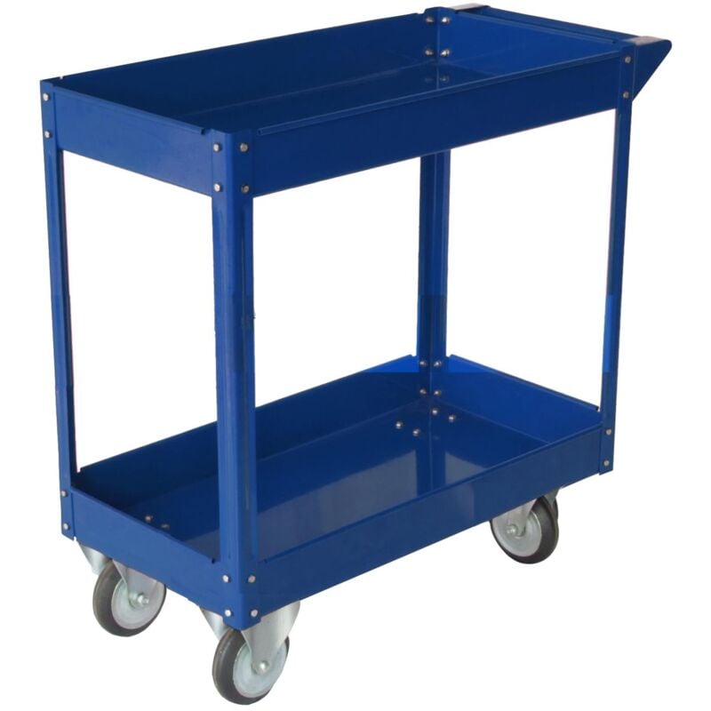 foto del prodotto serena carrello con 2 ripiani in acciaio verniciato 84x41x82h cm peso max 100 kg