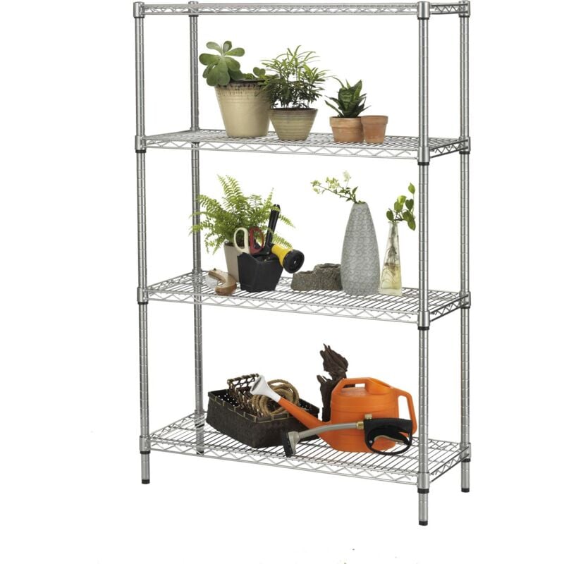 foto del prodotto serena scaffale robusto fin outdoor con 4 piani cm 36 x 90 x 137
