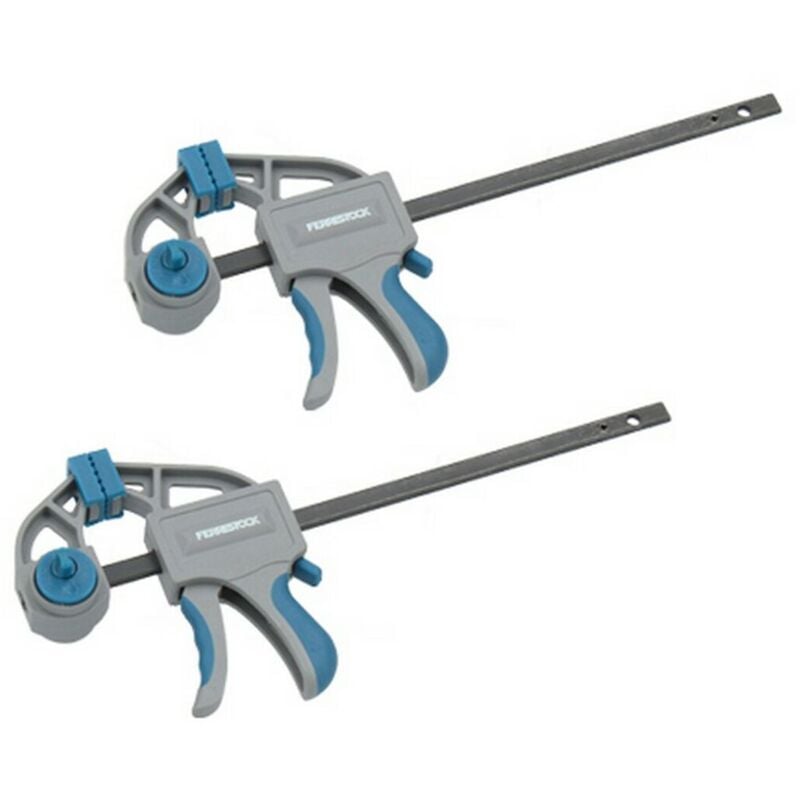 foto del prodotto sergente monomanuale ferrestock 215 mm acciaio plastica 2 pcs