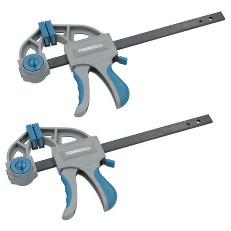 foto del prodotto sergente monomanuale ferrestock acciaio plastica 2 pcs 