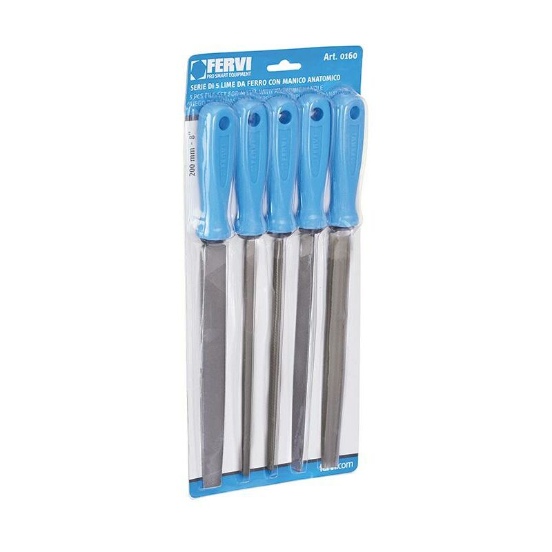 foto del prodotto serie 5 lime da ferro con manico fervi 0160