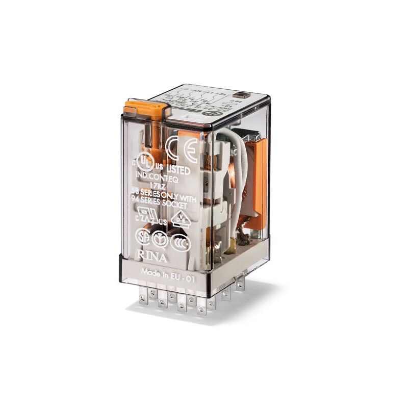 foto del prodotto serie 55 - relè industriale ad innesto su zoccolo, 24 v, standard, 4 contatti, 7 a, agni, dc, scambio