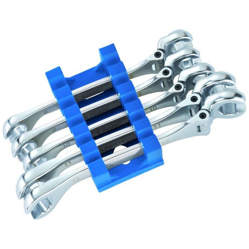 foto del prodotto serie 5pz set chiavi aperte snodate per circuiti 8 12mm tubi freni condor