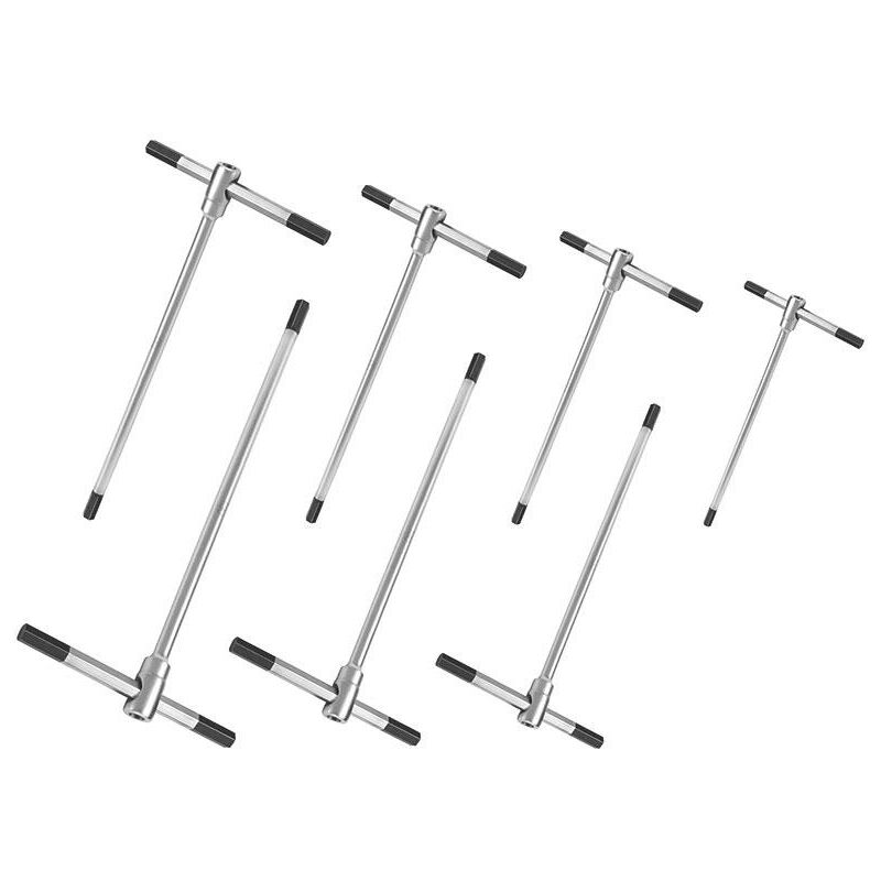 foto del prodotto serie 7 pz chiavi esagonali maschio a t 2 - 10 mm fervi 0400