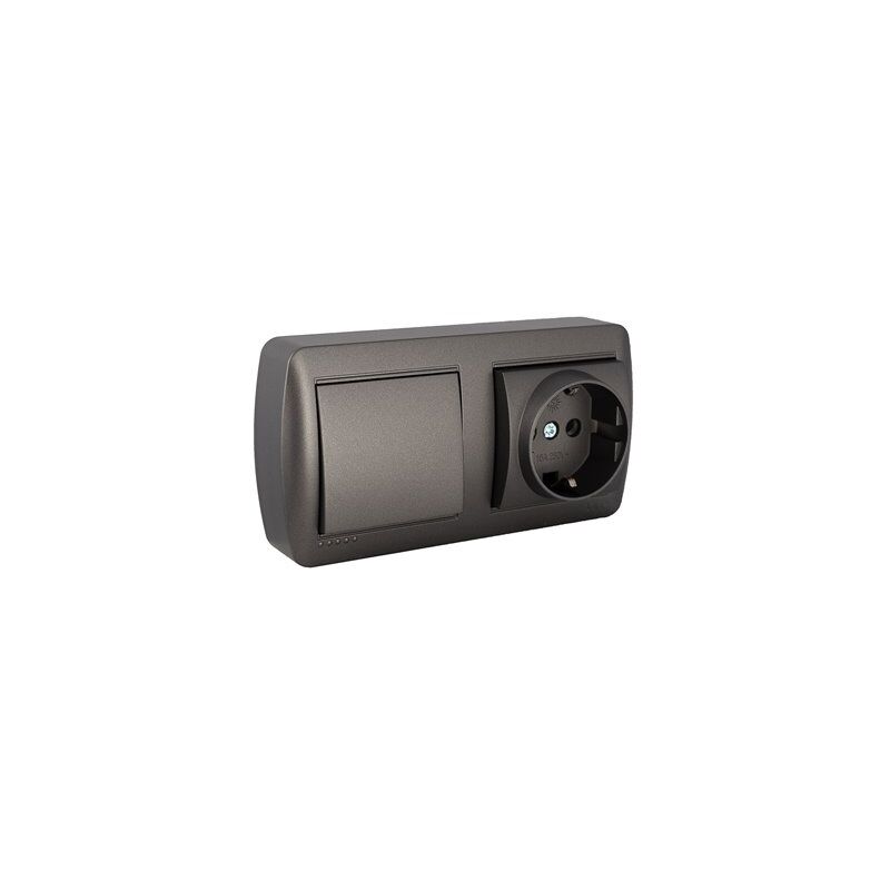 foto del prodotto serie base fissa 2p t 16a 250v 10ax 250v interruttore da superficie interruttore murale