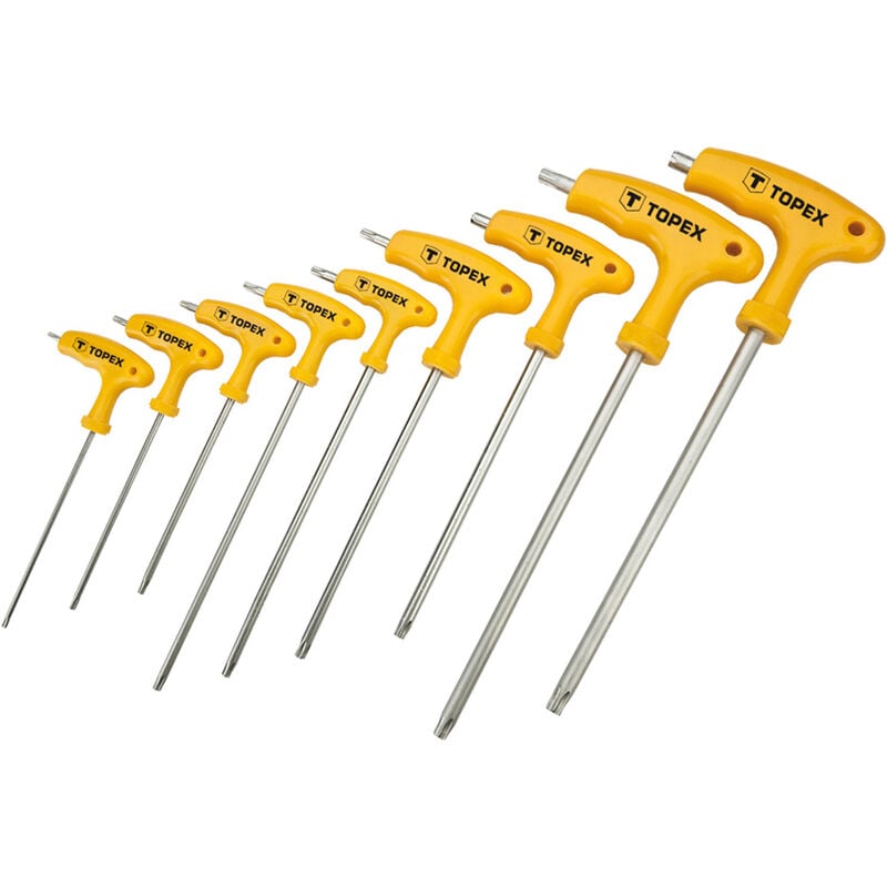 foto del prodotto serie cacciaviti a t resistant torx 9 pz