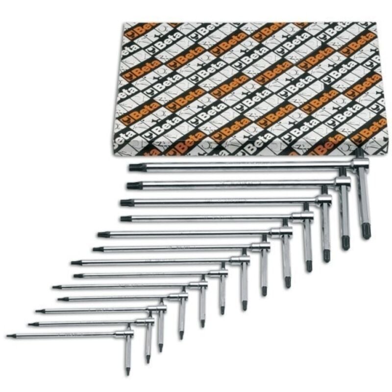 foto del prodotto serie di 6 chiavi a t con tre estremita' maschio per viti con impronta torx art. 951tx s6