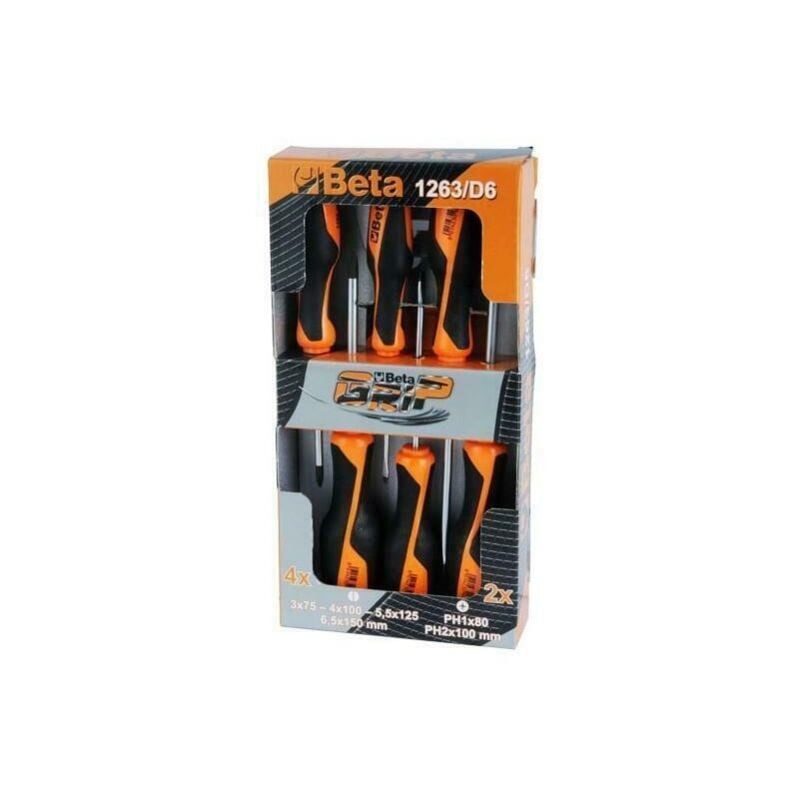foto del prodotto serie di 6 giraviti beta grip 1263 d6