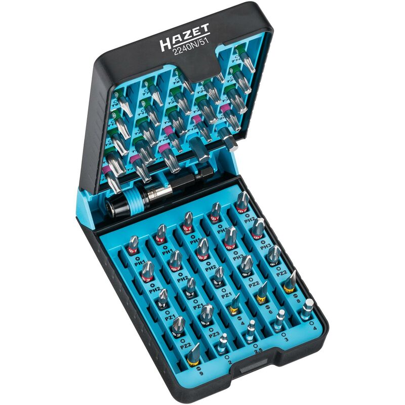 immagine 0 del prodotto serie di bit 2240n 51 attacco esagonale, massiccio, 1 4 di pollice 6,3 mm profilo pozidriv pz, profilo intaglio a croce ph, profilo torx 