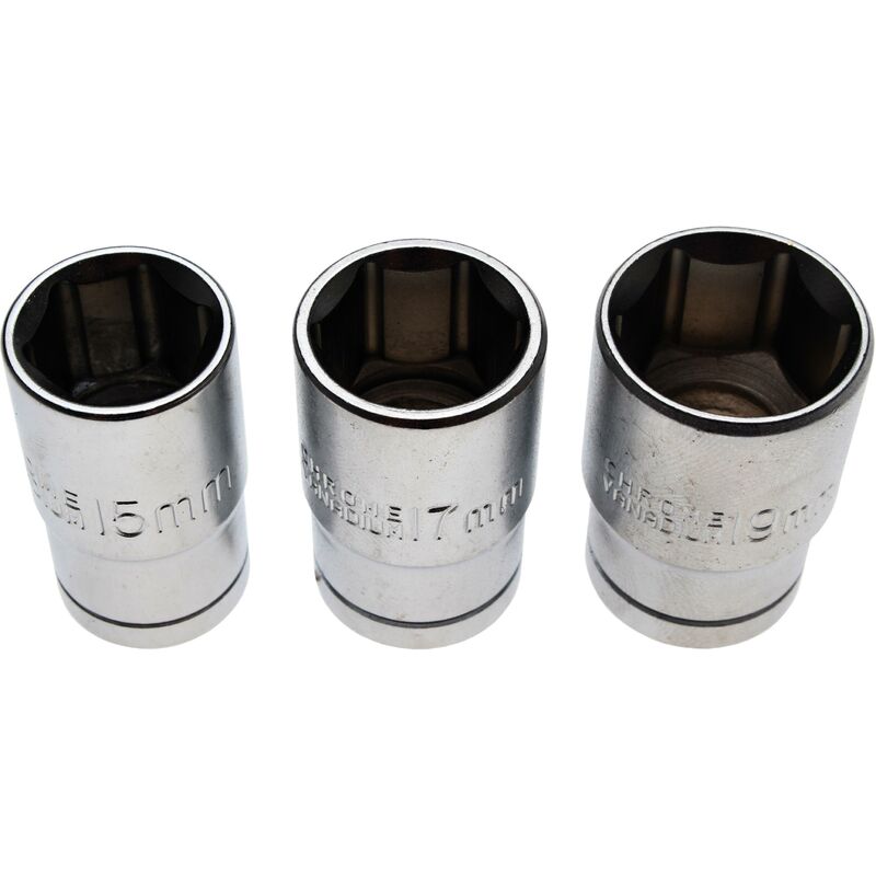 foto del prodotto serie di bussole 12,5 mm 1 2 15 17 19 mm 3 pz.