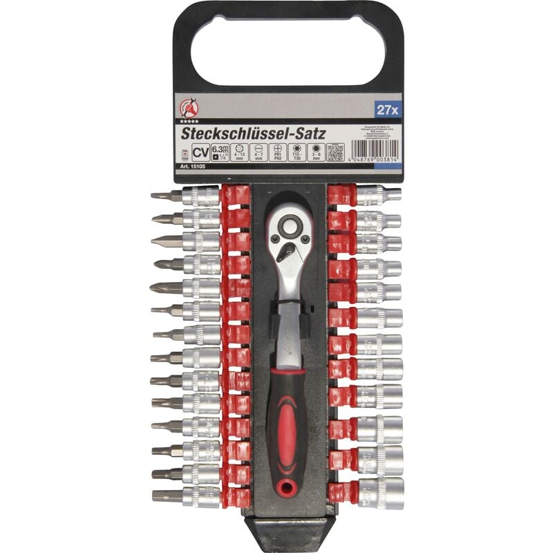 foto del prodotto serie di bussole 6,3 mm 1 4 4 13 mm 27 pz.