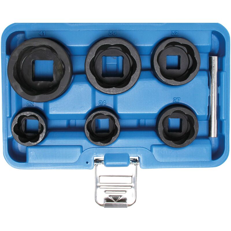 immagine 0 del prodotto serie di bussole esagonali cacciaviti con profilo elicoidale 12,5 mm 1 2 20 mm 3 4 22 41 mm 6 pz.