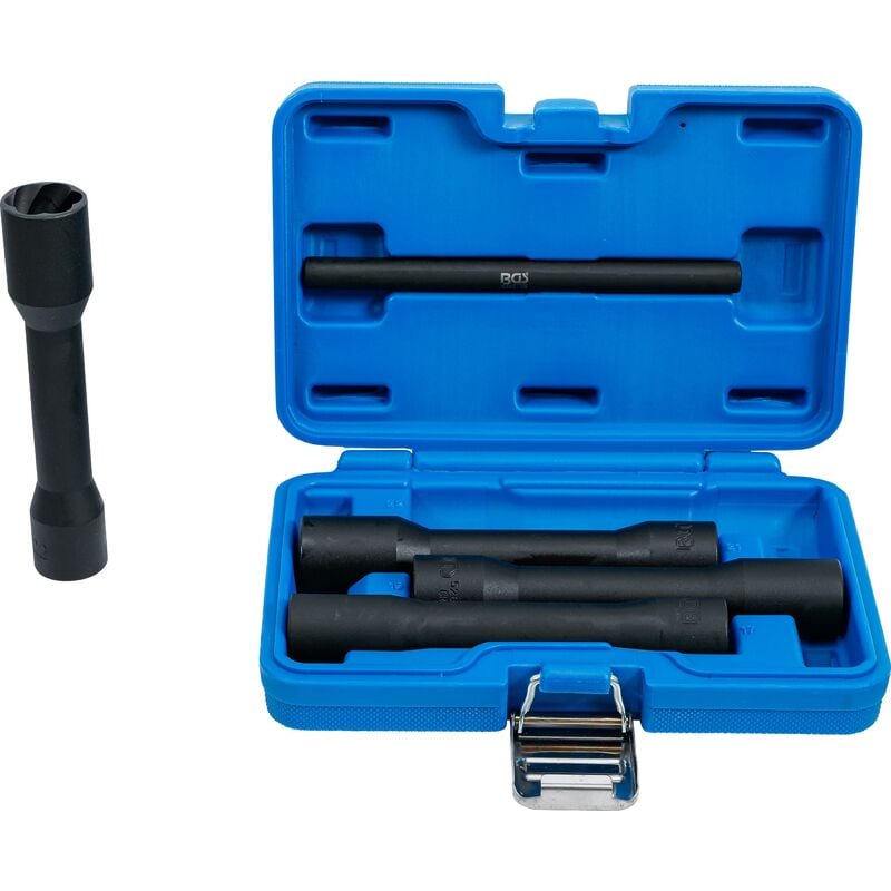 foto del prodotto serie di bussole esagonali cacciaviti con profilo elicoidale, profondi 12,5 mm 1 2 17 22 mm 5 pz.
