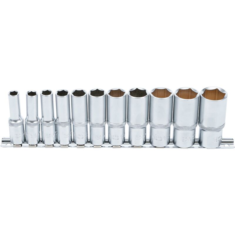 foto del prodotto serie di bussole esagonali, profonde 10 mm 3 8 dimensioni in pollici 11 pz.