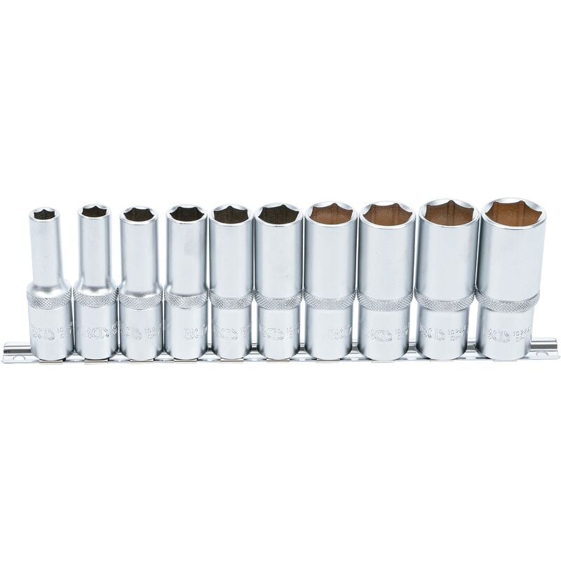foto del prodotto serie di bussole esagonali, profonde 12,5 mm 1 2 dimensioni in pollici 10 pz.