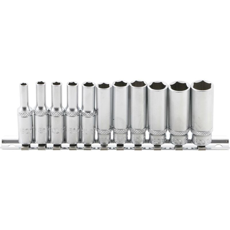 foto del prodotto serie di bussole esagonali, profonde 6,3 mm 1 4 4 13 mm 11 pz.