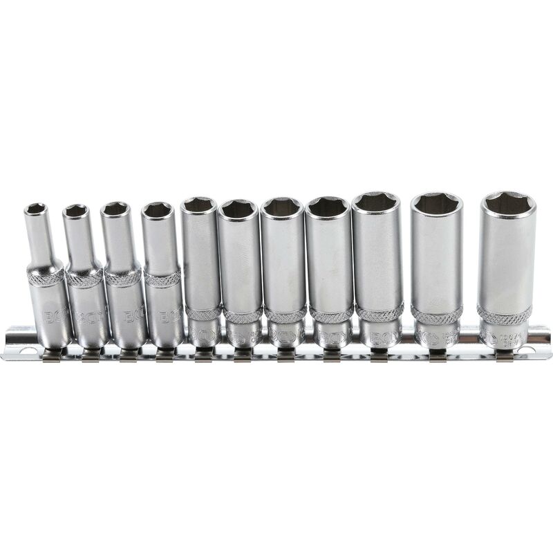 foto del prodotto serie di bussole esagonali, profonde 6,3 mm 1 4 dimensioni in pollici 11 pz.