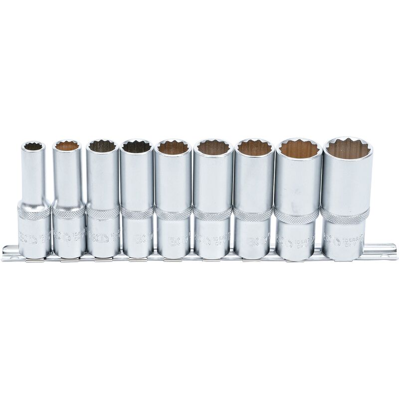 foto del prodotto serie di bussole poligonali, profonde 12,5 mm 1 2 10 24 mm 9 pz.
