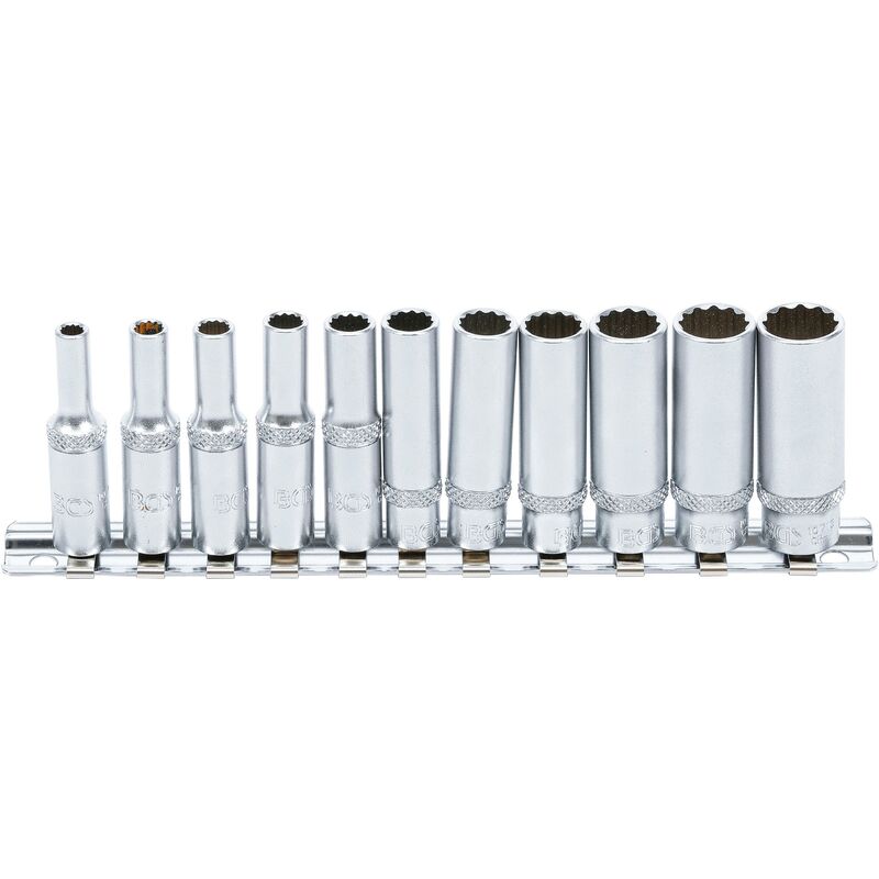foto del prodotto serie di bussole poligonali, profonde 6,3 mm 1 4 4 13 mm 11 pz.