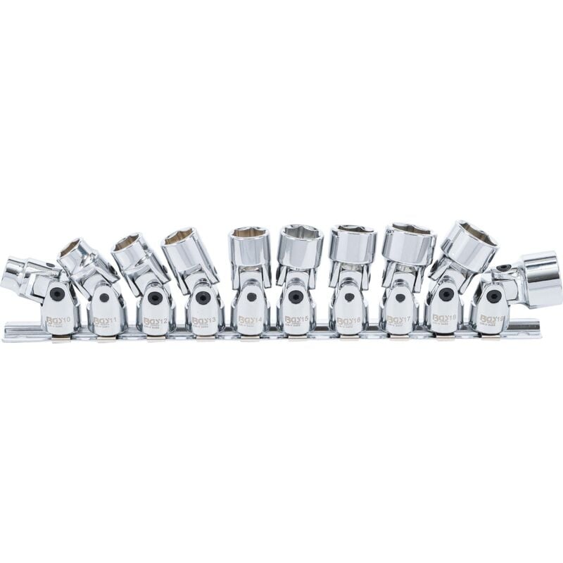 foto del prodotto serie di bussole snodate esagonali 10 mm 3 8 10 19 mm 10 pz.