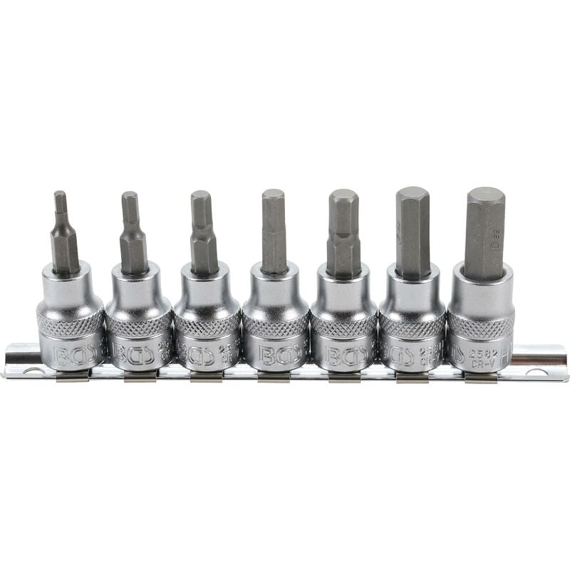 foto del prodotto serie di chiavi a bussola 10 mm 3 8 esagono interno 7 pz.