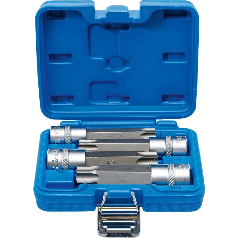foto del prodotto serie di chiavi a bussola 12,5 mm 1 2 profilo a t per torx con alesatura 4 pz.