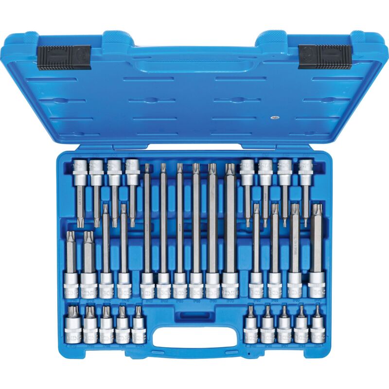 foto del prodotto serie di chiavi a bussola 12,5 mm 1 2 profilo tps per torx plus con alesatura tps20 tps70 32 pz.