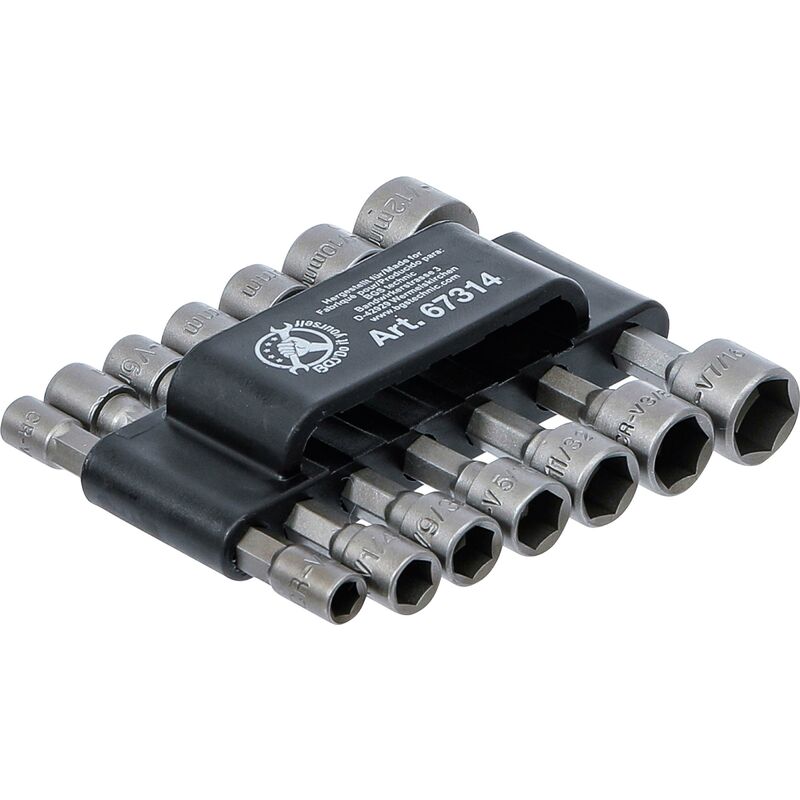 foto del prodotto serie di chiavi a bussola esagono esterno 6,3 mm 1 4 metrico pollici 14 pz.