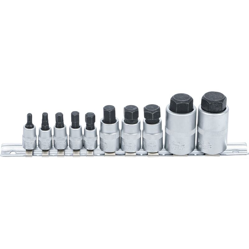 foto del prodotto serie di chiavi a bussola extra corto esagono interno 4 19 mm 10 pz.