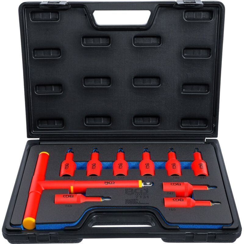 foto del prodotto serie di chiavi a bussola per elettricisti 12,5 mm 1 2 profilo a t per torx t20 t55 10 pz.