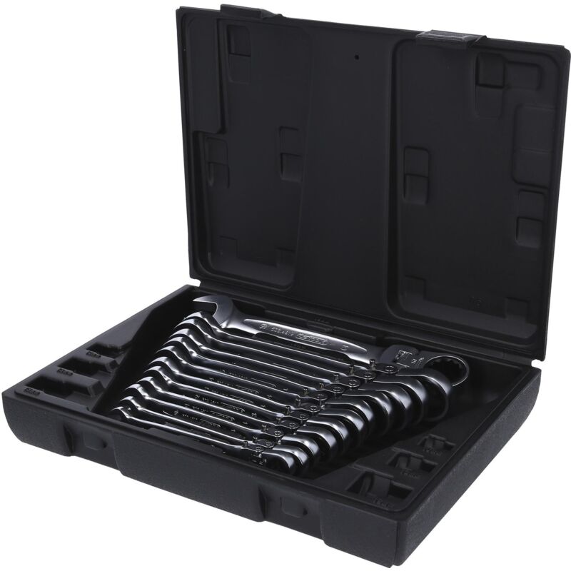 foto del prodotto serie di chiavi a cricco combinate snodate gear c.bloccaggio,12pz.8 19mm