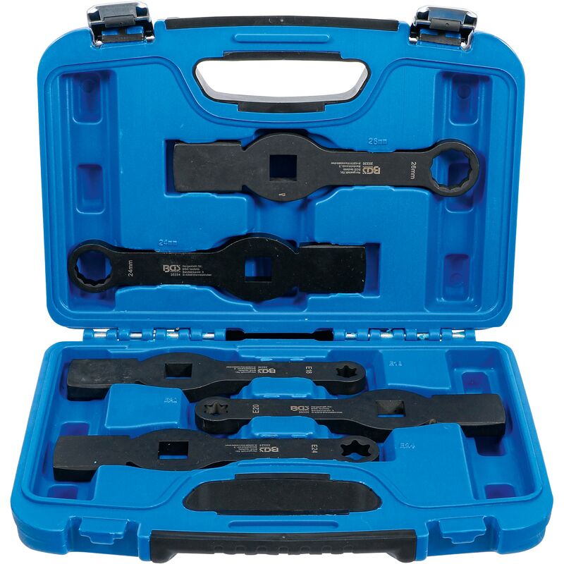 foto del prodotto serie di chiavi ad anello a percussione poligonale profilo a e per torx 5 pz.