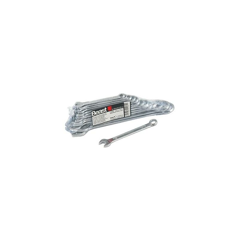 foto del prodotto serie di chiavi combinate 12pz, cricchetti e chiavi officina