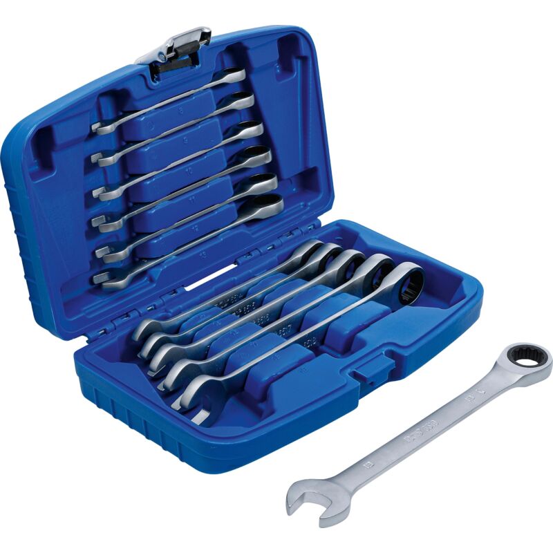 foto del prodotto serie di chiavi combinate a cricchetto 8 19 mm 12 pz.