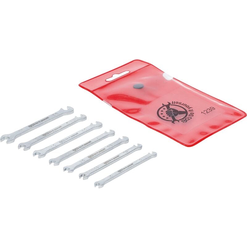 immagine 0 del prodotto serie di chiavi combinate anello forchetta versione mini 3 5,5 mm 7 pz.