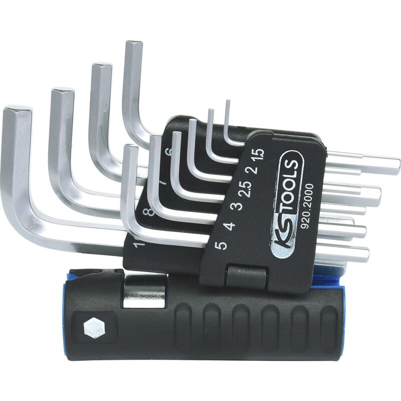 foto del prodotto serie di chiavi maschio esagonali piegate 3in1,10pz.1,5 10mm