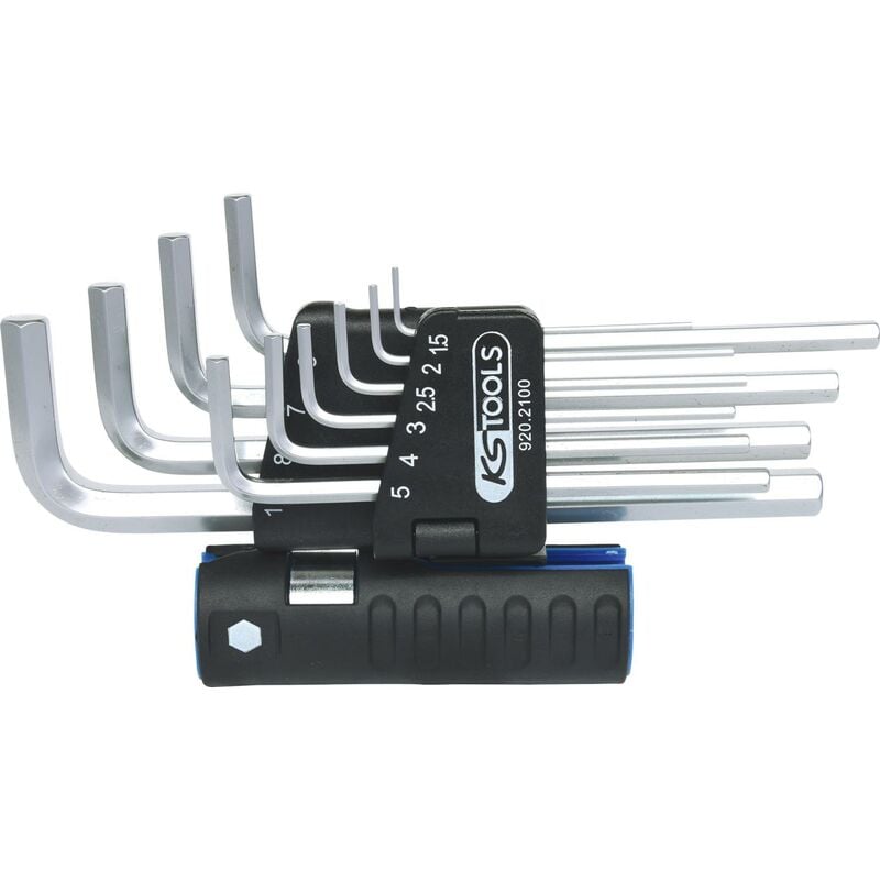 foto del prodotto serie di chiavi maschio esagonali piegate 3in1,10pz.1,5 10mm