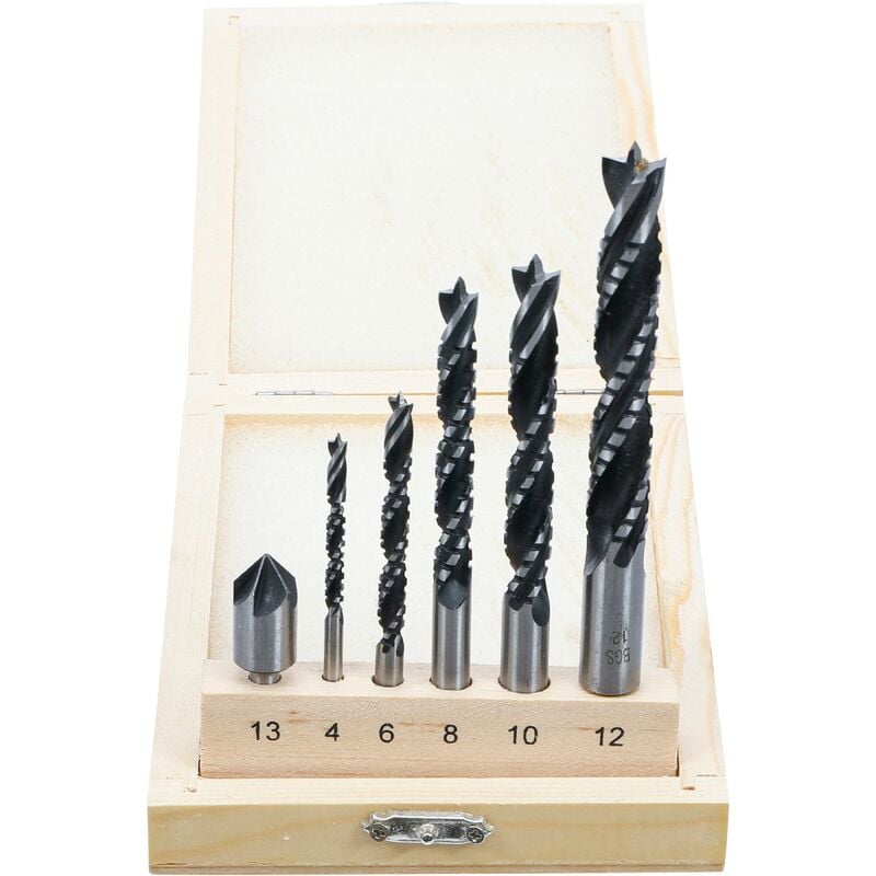 foto del prodotto serie di corone trapano per legno 4 12 mm 6 pz.
