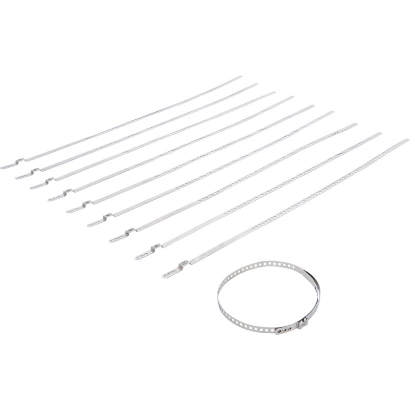 foto del prodotto serie di fascette per cuffie elastiche acciaio inox 7 mm 50 120 mm 10 pz.
