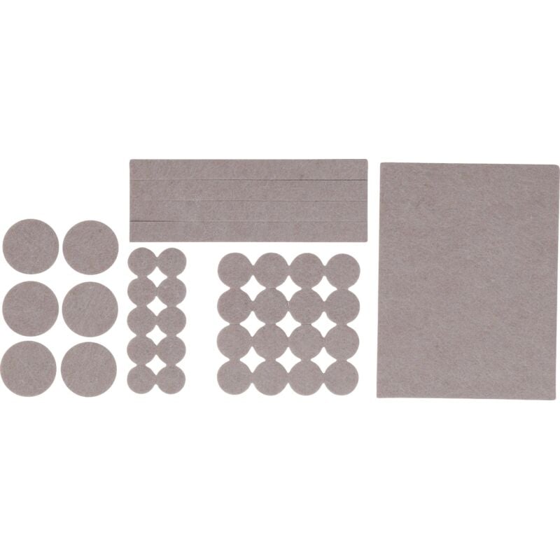 foto del prodotto serie di feltrini adesivi beige 38 pz.