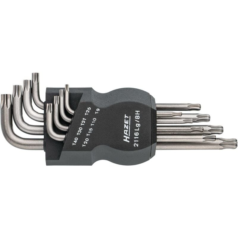 foto del prodotto serie di giraviti ad angolo 2116lg 8h profilo interno torx 8 pezzi t9 t10 t15 t20 t25 t27 t30 t40