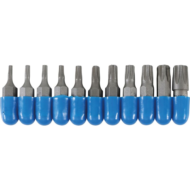 foto del prodotto serie di inserti attacco esagono esterno 6,3 mm 1 4 profilo a t per torx 11 pz.