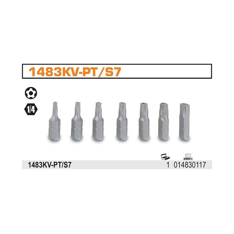 foto del prodotto serie di inserti pentalobati 1 4 beta 1483kv pt s7