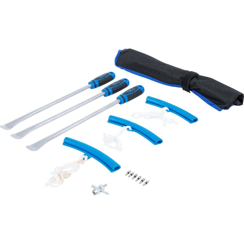 foto del prodotto serie di leve per gommisti e set di utensili per protezione dei bordi per motociclette 13 pz.
