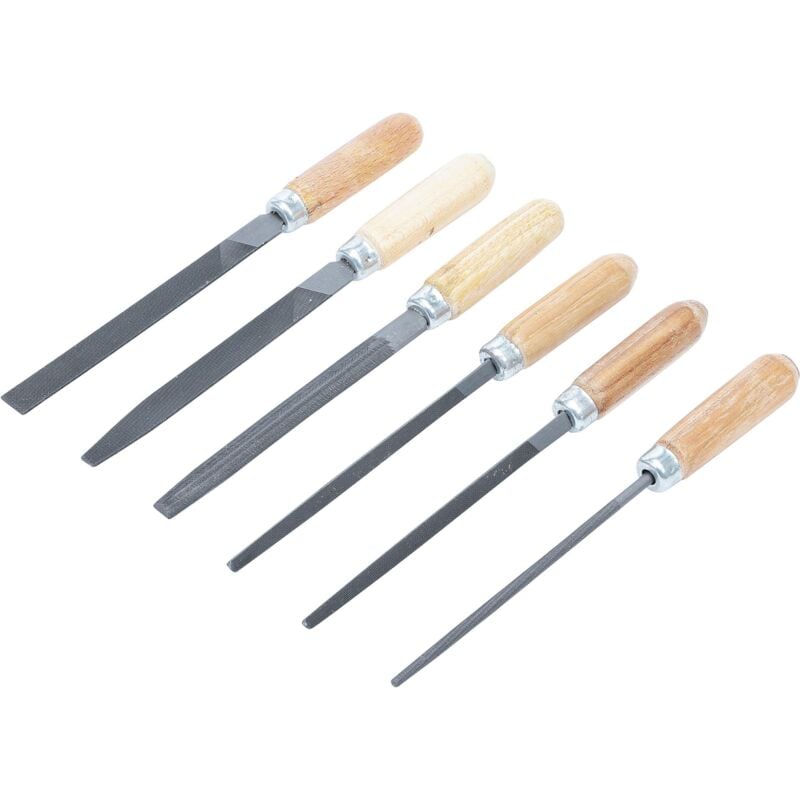 foto del prodotto serie di lime manico in legno 100 mm 6 pz.