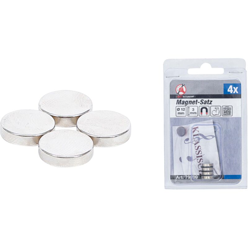 foto del prodotto serie di magneti extra forte 12 mm 4 pz.